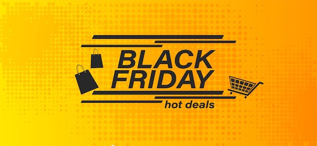 Black Friday Sale, modernes minimalistisches Design mit Sale-Tag