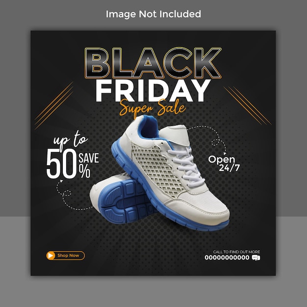 Black Friday Sale Post Social Media Post Design Vorlage Vektordatei