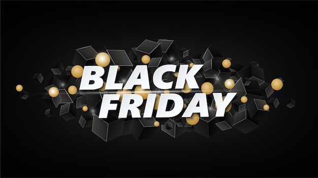 Black Friday Sale Poster oder Banner mit Boxen