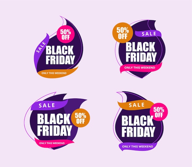 Vektor black friday sale promotion banner für banner poster broschüren landing pages zertifikate unternehmen