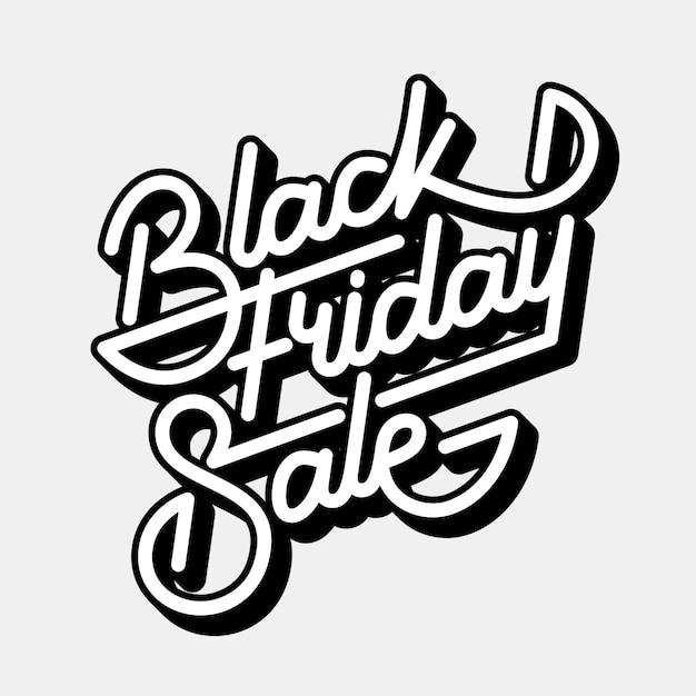 Black friday sale schriftzug abzeichen