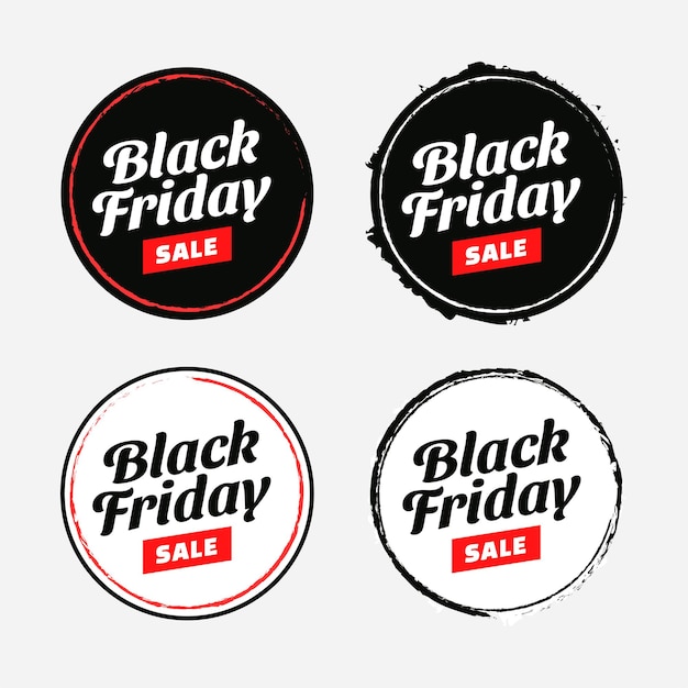 Black friday sale set von tags oder etiketten