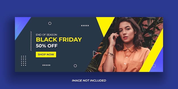 Black friday sale social media facebook cover vorlage