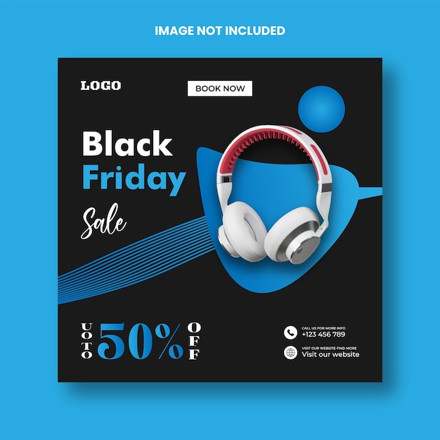 Black friday sale social media pack vorlage und instagram-post