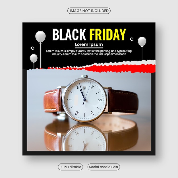 Black Friday Sale Square Banner Social Media Promotion Instagram Werbung Webbanner