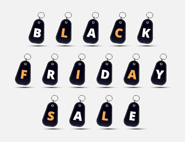 Black friday shopping tag design