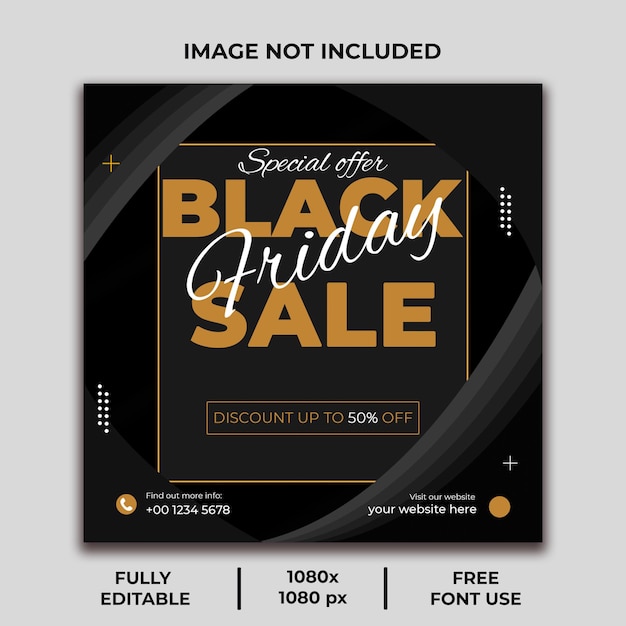 Black Friday Social Media Instagram Post Design-Vorlage
