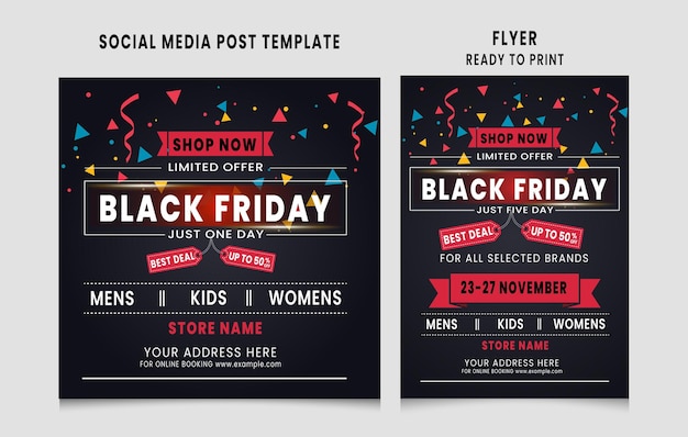 Black friday-social-media-post-design black friday-flyer-design black friday-verkaufsbanner-design