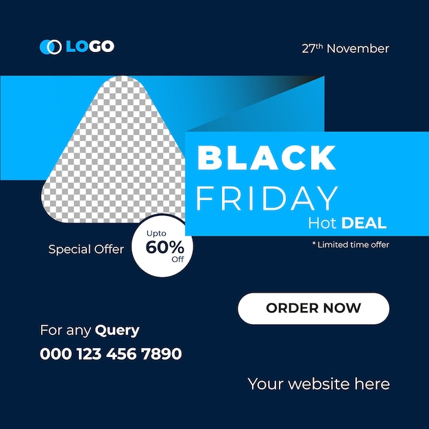 Vektor black friday social media post design