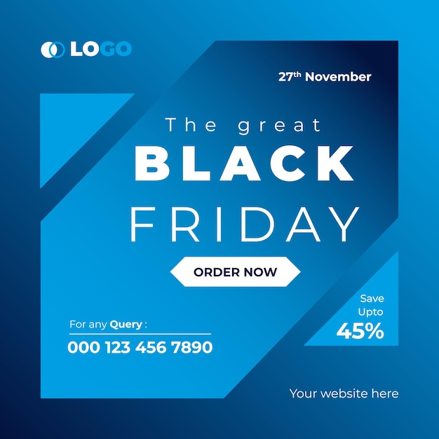 Vektor black friday social media post design