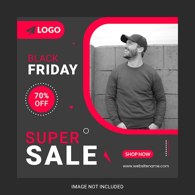 Black Friday-Social-Media-Verkaufspostvorlage