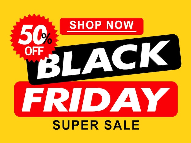 Black Friday Social Media Verkaufsvorlage Banner-Design Vektor