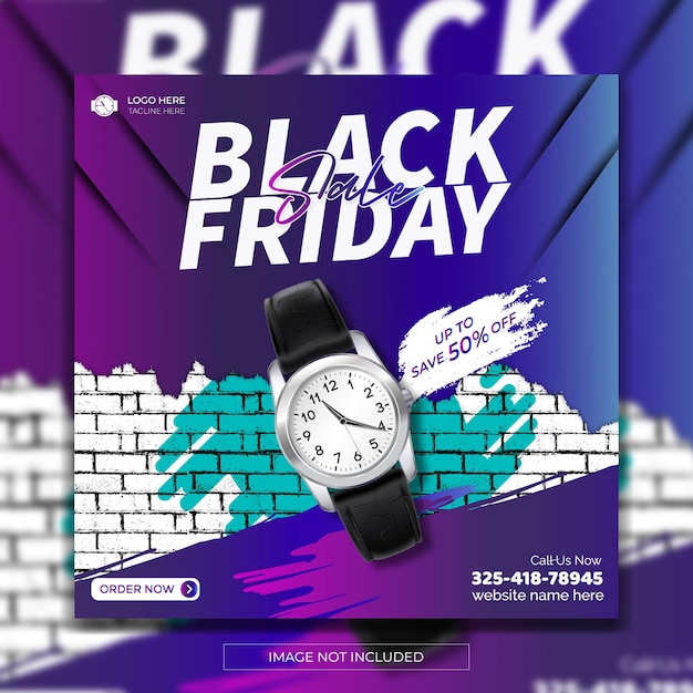 Black Friday-Sonderverkaufs-Social-Media-Banner und Design von Social-Media-Postvorlagen