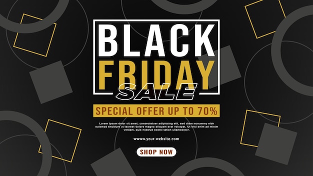 Black friday sonderverkaufsbanner und poster