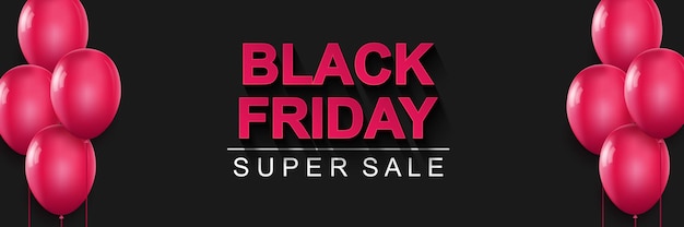 Black Friday Super Sale Banner Großes saisonales Verkaufsrabattpreis-Werbeplakat