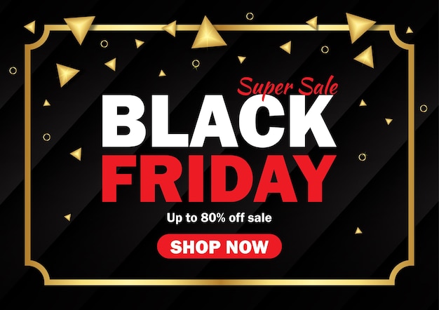 Vektor black friday super sale-banner