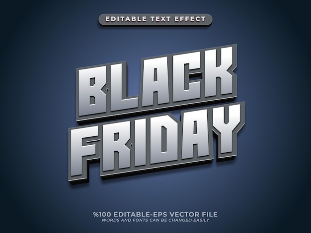 Vektor black friday-texteffekt