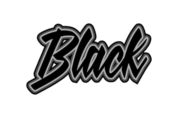 Black friday vektor handgezeichneter schriftzug isoliert auf weißem hintergrund