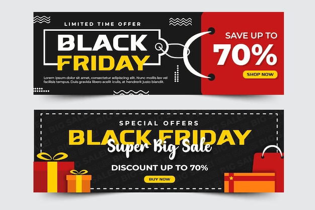 Black friday verkauf banner design-vorlage