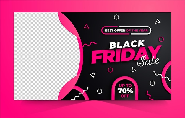 Black Friday-Verkauf Banner-Template-Design