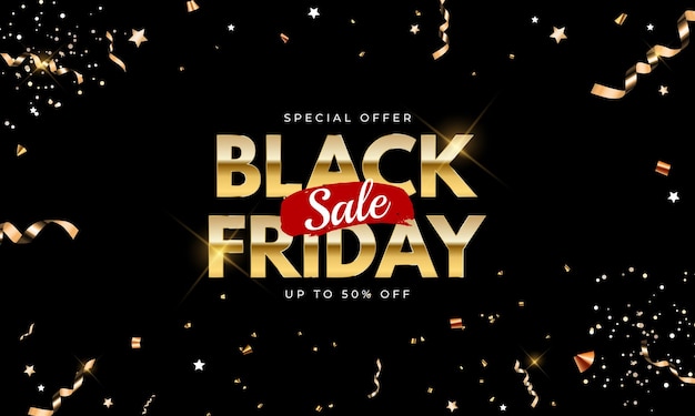 Black friday-verkauf-banner-vorlage. vektorillustration