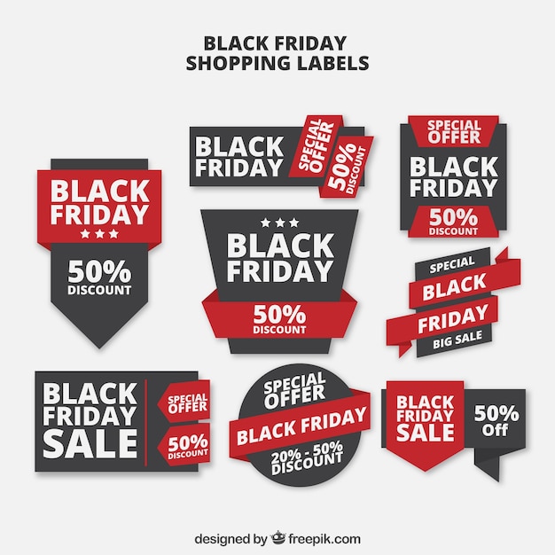 Black Friday Verkauf Etiketten Sammlung