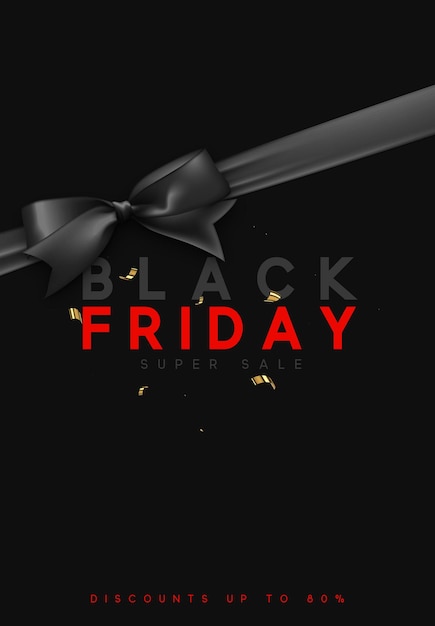 Black Friday-Verkauf, Werbeplakat und Banner. Vektorillustration