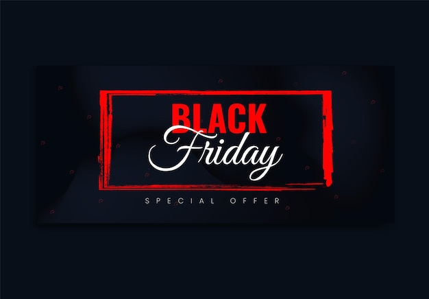 Vektor black friday-verkaufsbanner social-media-vorlage rabatt-web-banner facebook-cover-design