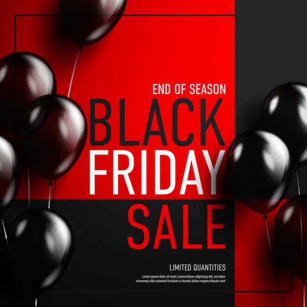 Black friday-verkaufsbanner.