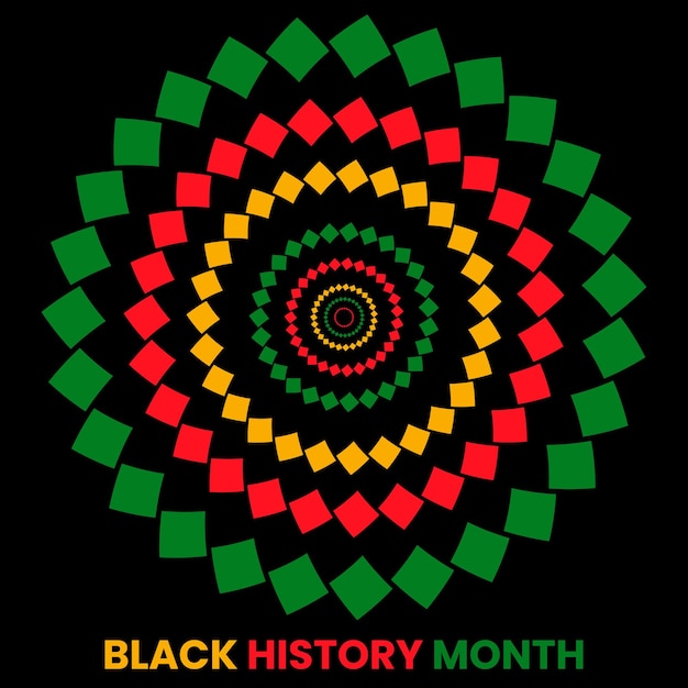 Vektor black history month hintergrund einzigartiger kreis