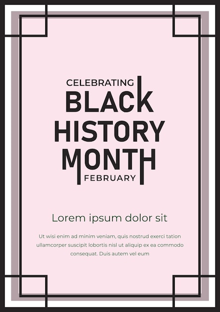 Black history month vector design afroamerikanische feier vorlage für hintergrund-banner-poster