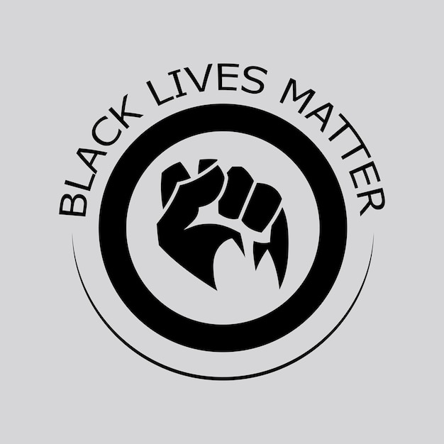 Vektor black lives matter-logo-kreis