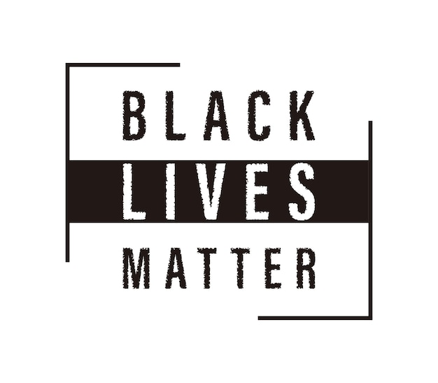 Black lives matter modernes logo, vorlage, banner, designkonzept, schild, mit kreativem textdesign