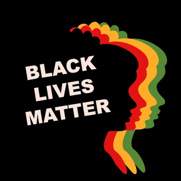 Black lives matter, monat der schwarzen geschichte. konzeptvorlage für hintergrund, banner