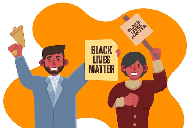 Black lives matter-tapeten-banner-illustration