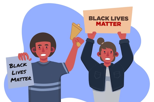 Black lives matter-tapeten-banner-illustration