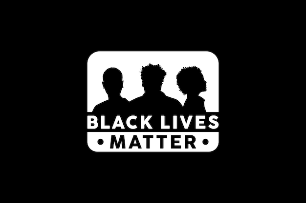 Black lives matters symbol logo design vektor