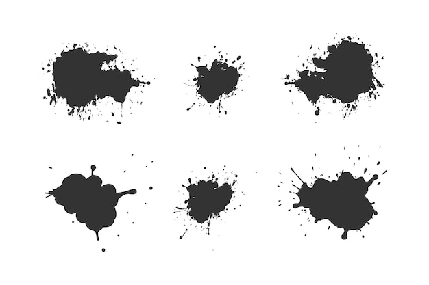 Black Splats und auf separaten Schichten Vektorillustrationsdesign