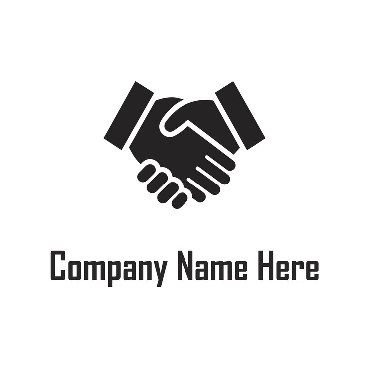 Black Vector Graphic Partnership Handshake Icon (Schwarz-Vektor-Grafik-Partnerschafts-Handschlag-Symbol)
