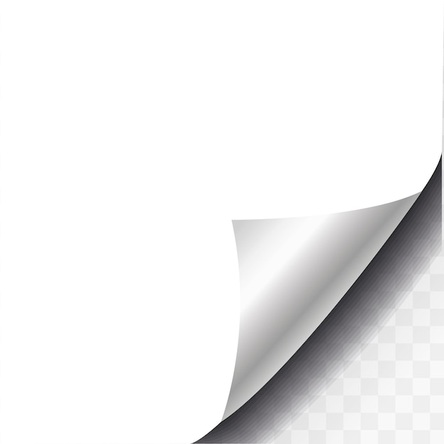 Blank Cornered Paper Konzept der sauberen leeren und leeren Seite