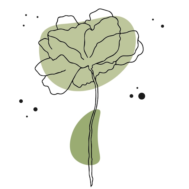 Vektor blatt isoliert auf weißem hintergrund illustration eines grünen blattes blumen-satz-vektor-illustration