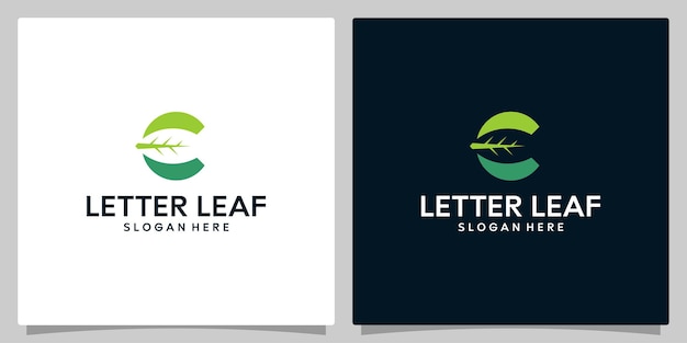 Blatt-logo-designvorlage mit anfangsbuchstabe c grafikdesign-vektorillustration symbol-symbol kreativ