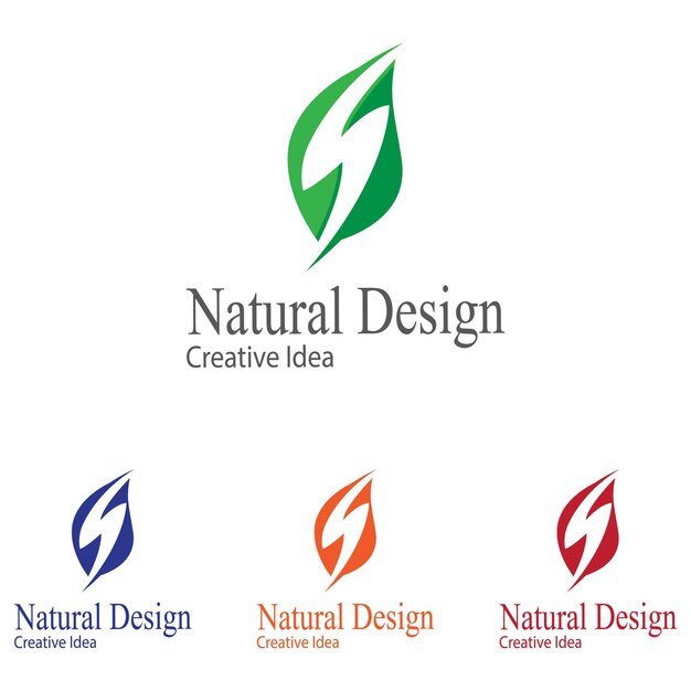 Blatt-Symbol Vektor-Illustration-Design-Logo-Vorlage