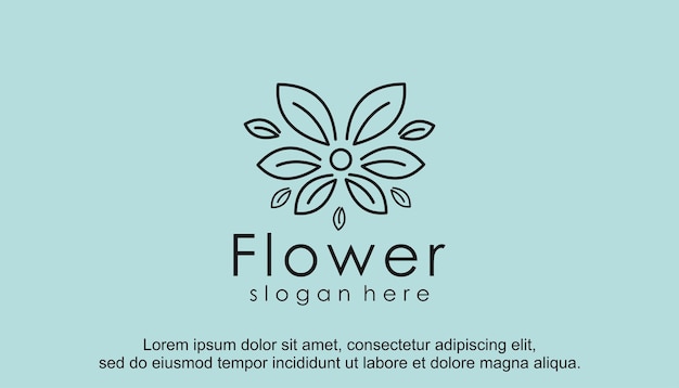 Blatt- und blumenrosen-logo-design für schönheit, kosmetik, yoga und spa. logo design