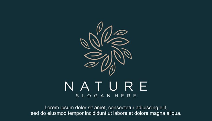 Blatt- und Blumenrosen-Logo-Design für Schönheit, Kosmetik, Yoga