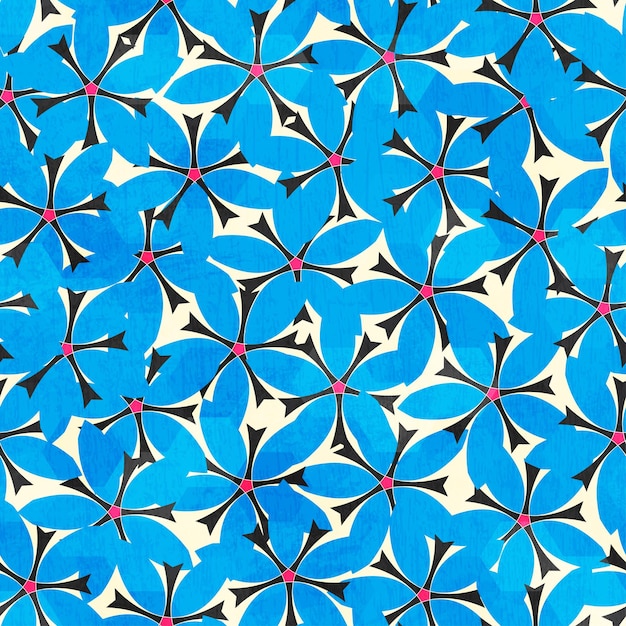 blau floral nahtlose Muster