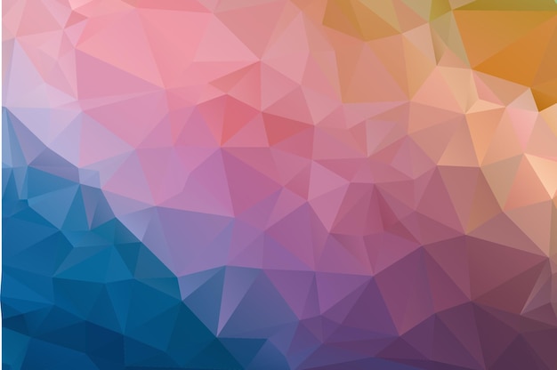 Blau, Rosa, Lila Low-Poly-Kristallhintergrund