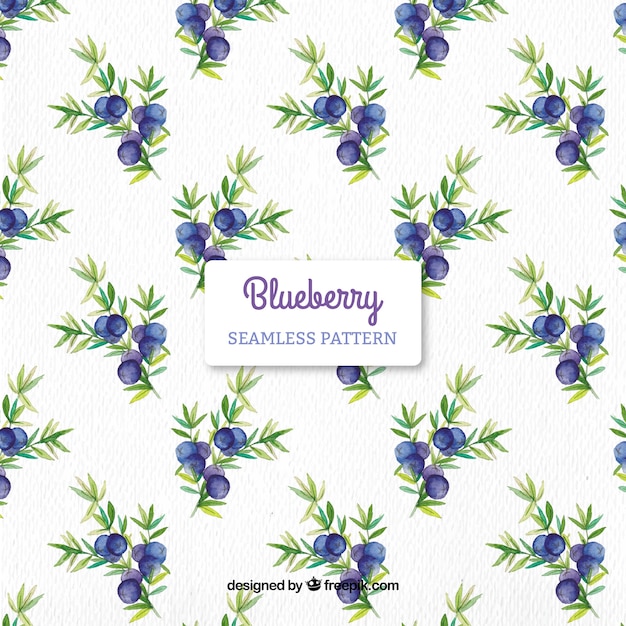 Blaubeeren aquarell muster