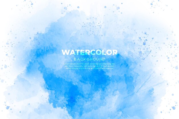 Blaue Aquarell splash Hintergrund