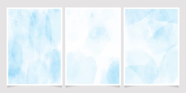 Blaue aquarellwaschspritzer 5x7 einladungskarte hintergrundschablonensammlung